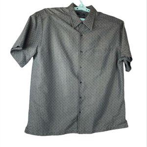 Dockers Men's Casual Black Buttoned Down Short Sleeve Shirt Size XL